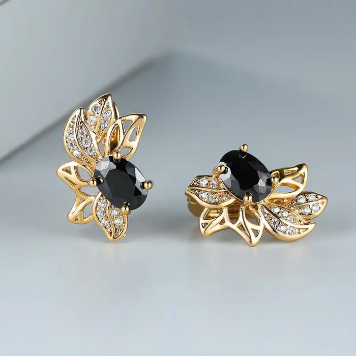 Pendientes de moda con forma de flor y pétalos