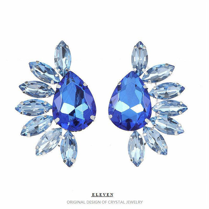 Vintage Gemstone Earrings - French-Style Zircon Studs for a Unique Look