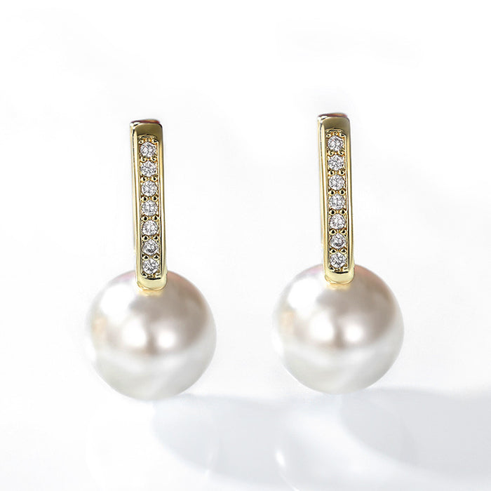 Pearl earrings vintage women's earrings jewelry