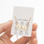 Angel Number Sweater Chain, Vintage 000-999 Stainless Steel Pendant Necklace Wholesale - wallojewerly 