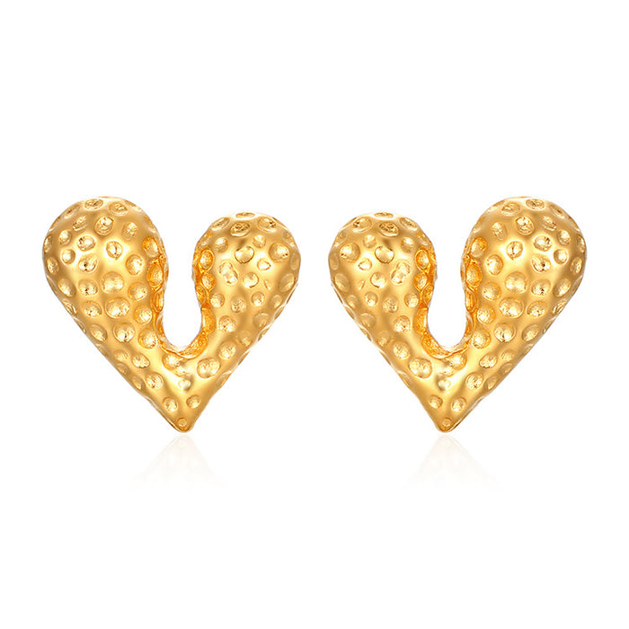 Liquid love earrings, 18K gold personalized stainless steel earrings wholesale