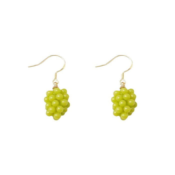 Purple grape earrings girly style mulberry earrings