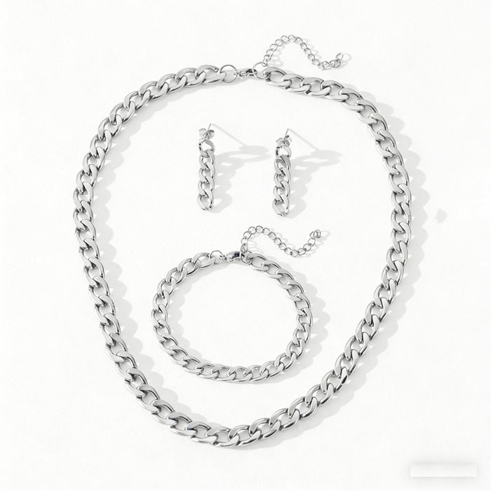 Wholesale stainless steel and titanium steel star-shaped green necklace