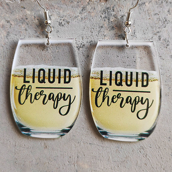 Drink Earrings with Letter, Bee, Whiskey, and Beer Designs