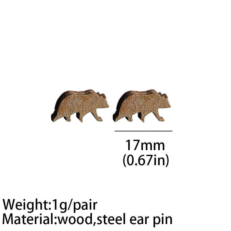 Pendientes de fuego de madera