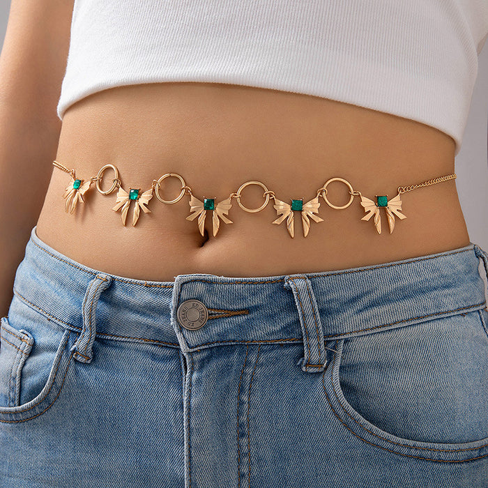 Gold Butterfly Body Chain Retro Fashion Waist Ornament