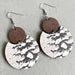 Bohemian Christmas Wooden Forest Geometric Splicing Earrings - wallojewerly 