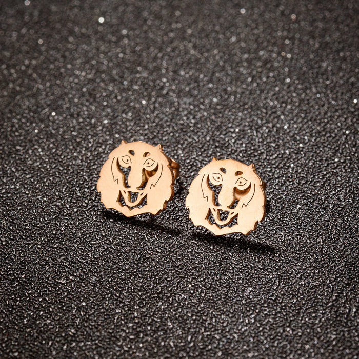 Shih Tzu Dog Stainless Steel Stud Earrings - Fun and Playful Animal Jewelry