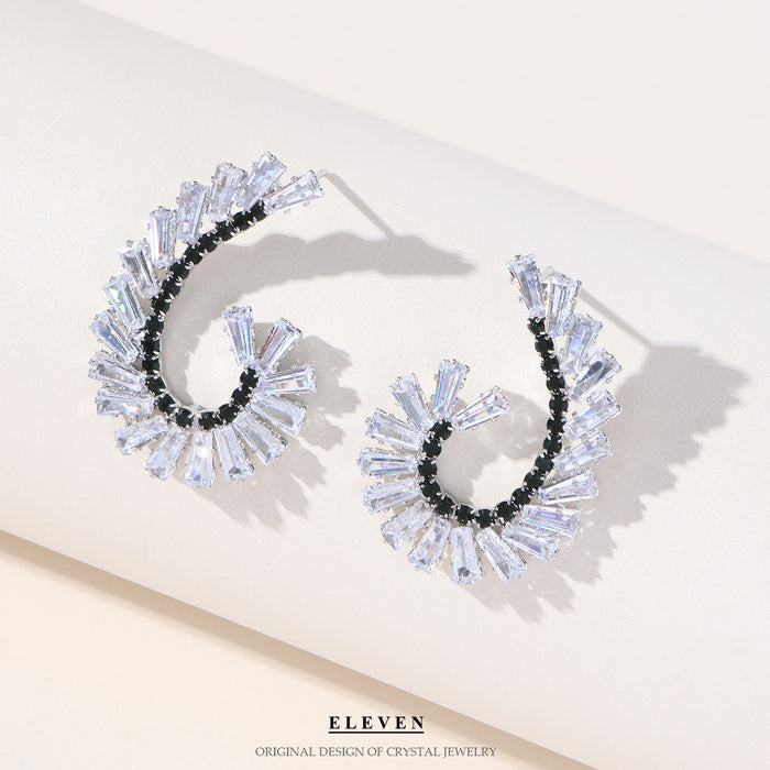 Amazon New Branch Earrings - Geometric Rhinestone Jewelry for a Sophisticated Look