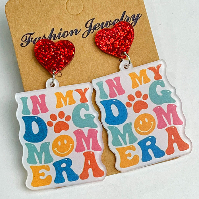 Valentine's Day love acrylic earrings