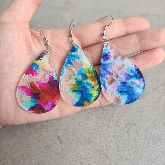 Painted Acrylic Earrings