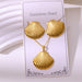 Wholesale 304 stainless steel hydraulic gold-plated earrings and necklace sets - wallojewerly 