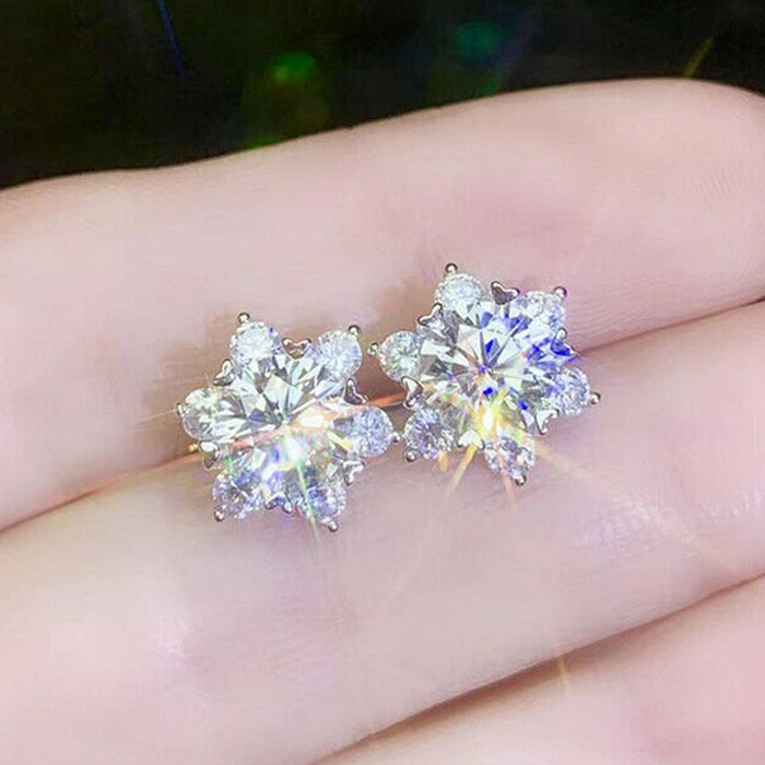 Flower earrings internet celebrity earrings women's earrings