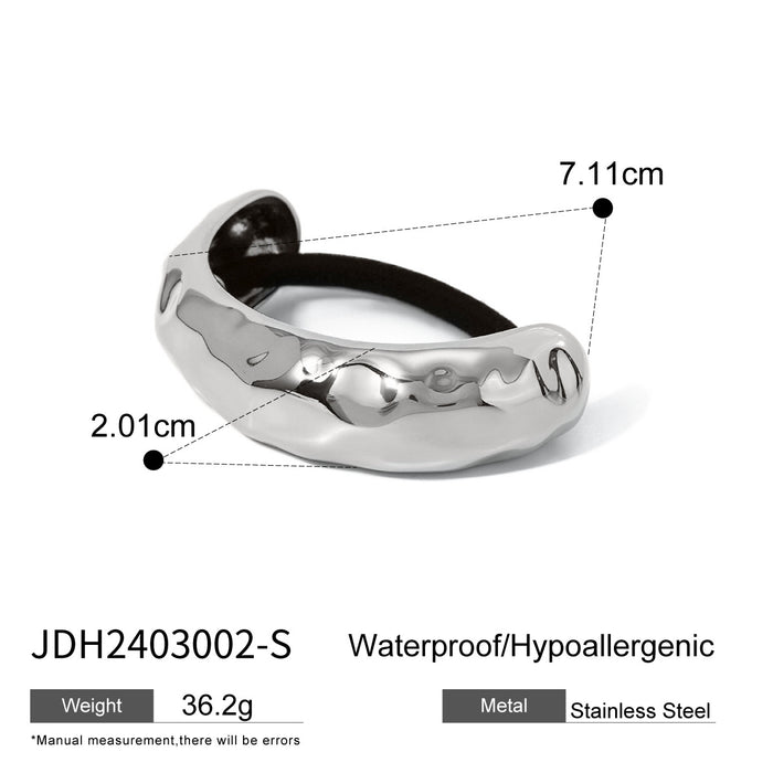 Stainless Steel Hair Tie - High-End Metal Elastic Band for Ponytails