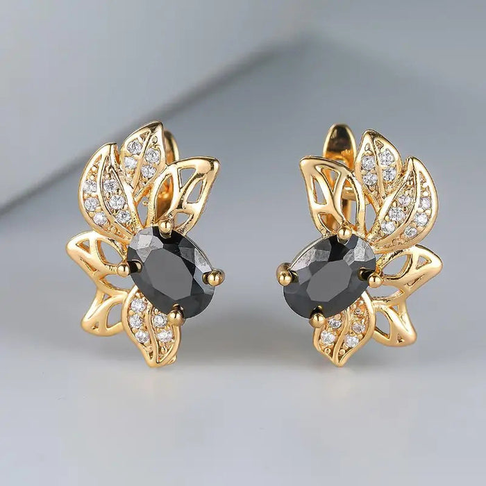 Pendientes de moda con forma de flor y pétalos