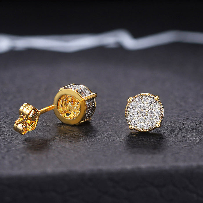 Pendientes de hip hop con diamantes para hombre