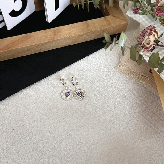 Sweet and cool hot girl earrings Korean style personality love tulip earrings