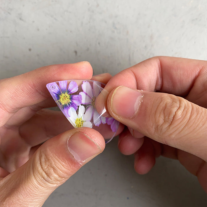 Transparent flower acrylic earrings