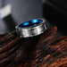 Blue Men's Tungsten Steel Ring