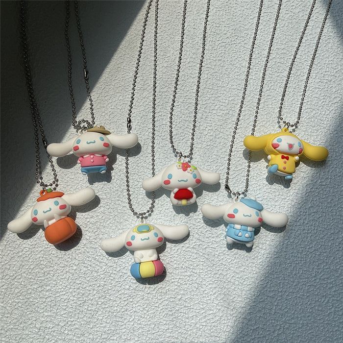 Puppy three-dimensional necklace soft girl style pendant earrings