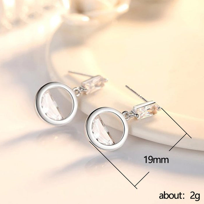 Round earrings for students women