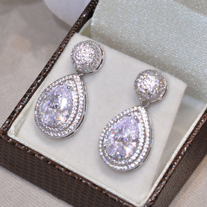 Pearl earrings zircon earrings snowflake earrings for women