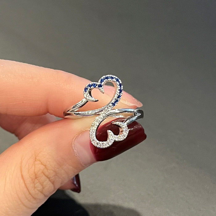 Anillo de circonita con patrón de relieve hueco, anillo de moda para eventos empresariales a juego