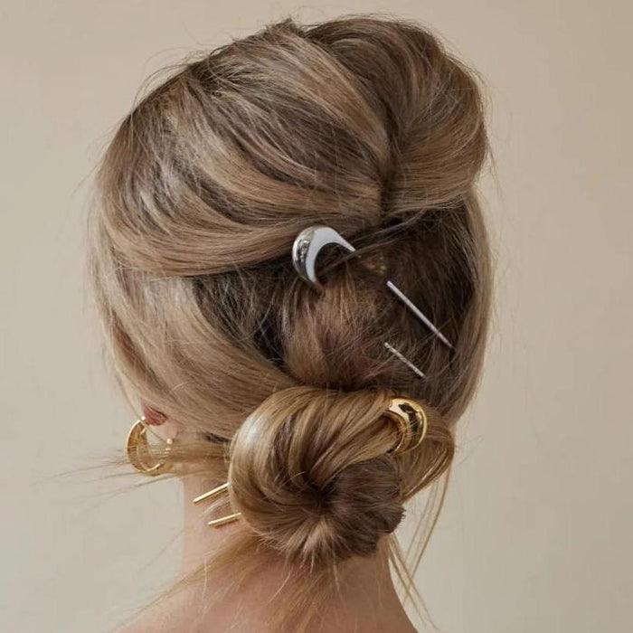 Simple U-shaped hairpin, versatile titanium steel hair accessories