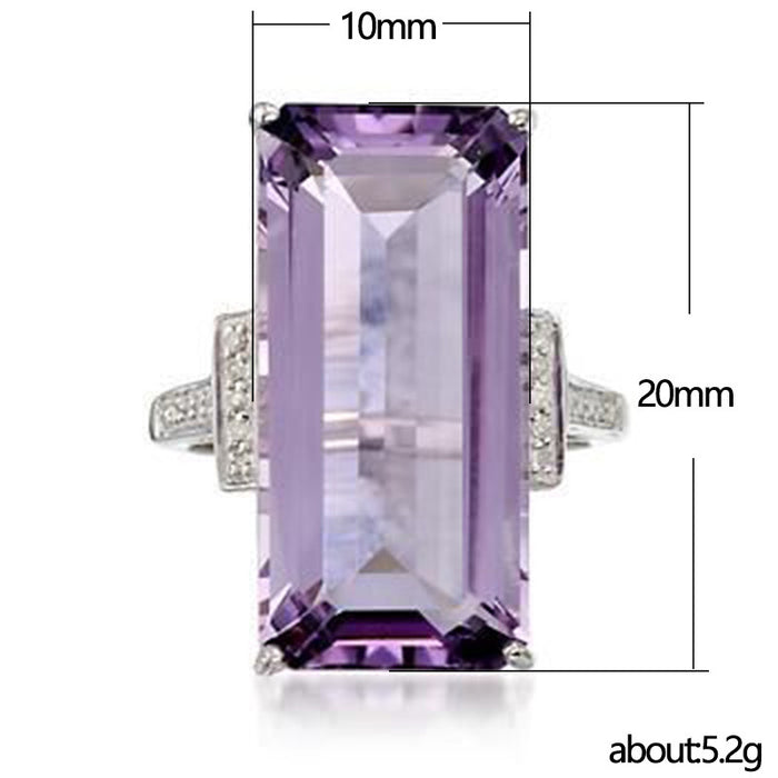 Purple Imitation Topaz Ring Fashion Women's Engagement Ring