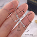 Ladder Square Pendant Cross Sweater Chain Simple All-match Necklace for Women - wallojewerly 