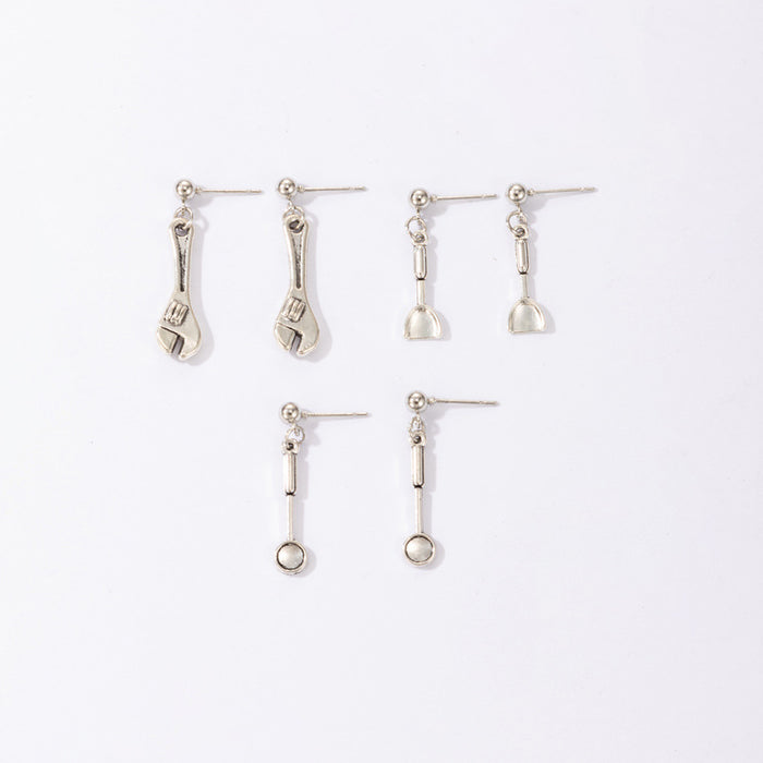 Fun kitchen tool earrings three-piece set Fresh style earrings