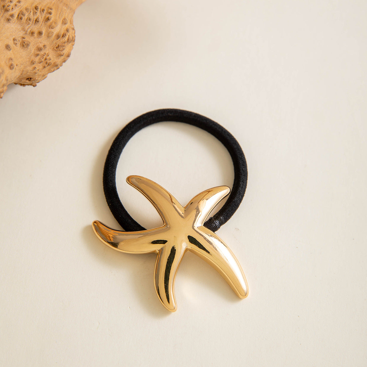 Eco-Friendly Alloy Curved Fan Hair Tie and Clip Set - Simple Elegant Three-Ring Hair Accessories