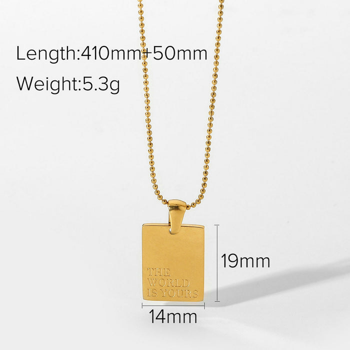 18K Gold-Plated Stainless Steel Star Pendant Necklace with Minimalist Design