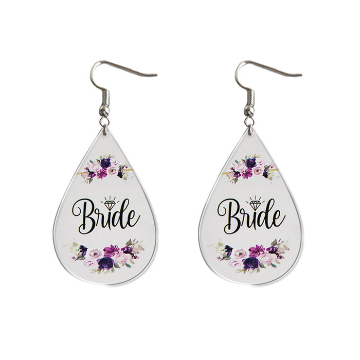 Wedding bridesmaid acrylic earrings