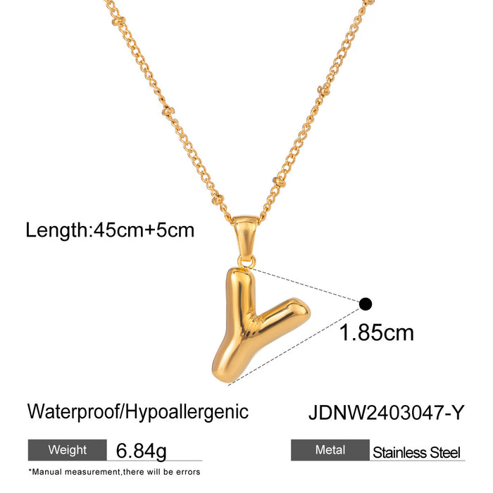 Stainless steel letter necklace pendant neck chain clavicle chain