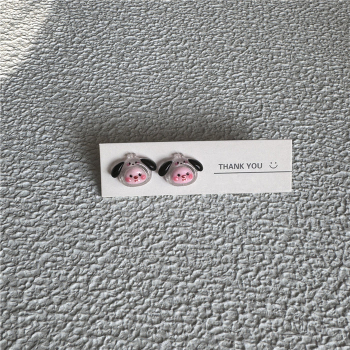 Japanese earrings | Cute girly transparent clip-on earrings