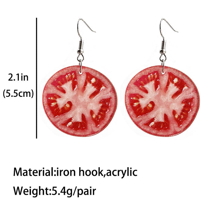 Acrylic vegetable earrings