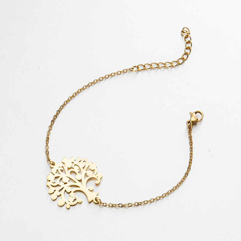 Tree of life coconut tree pendant bracelet, fashionable lotus bracelet cross-border wholesale