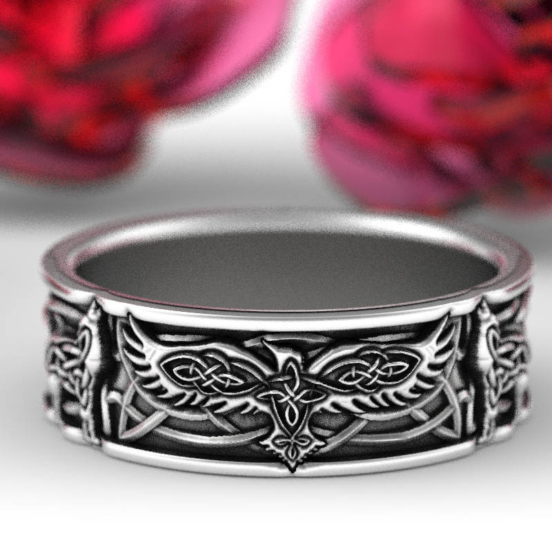 Anillo con forma de animal y tótem con personalidad retro
