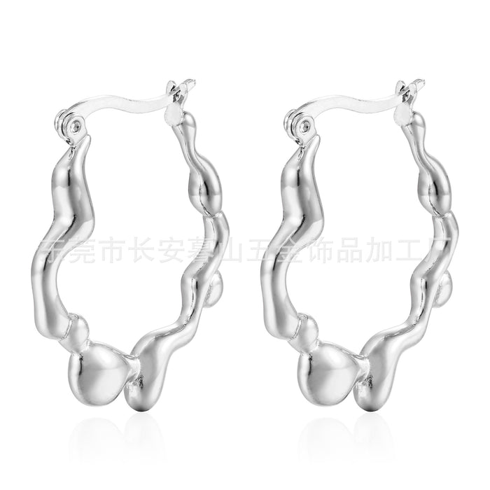 Cold style geometric earrings high-end earrings