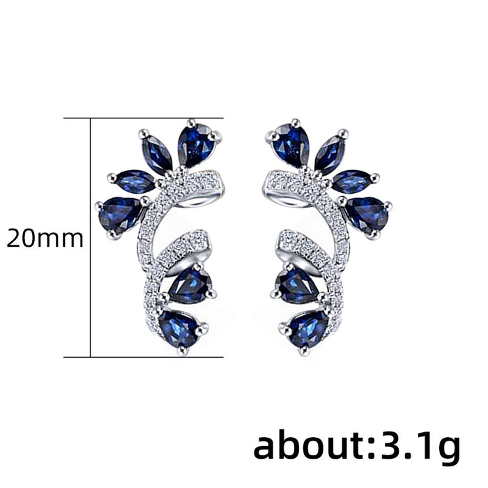 Exquisite zircon earrings, light luxury and popular earrings