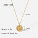 Stainless Steel Gold Plated Natural Stone Necklace - wallojewerly 