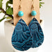 Creative Embossed Leather Earrings - High-Quality Vintage Earrings for Women - wallojewerly 