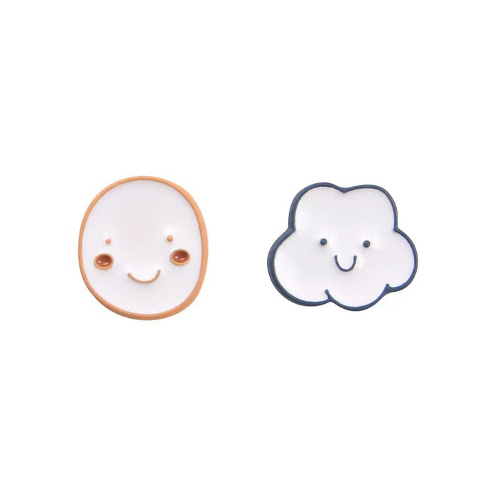 Cloud smiley face earrings sweet and fresh earrings spring and summer earrings