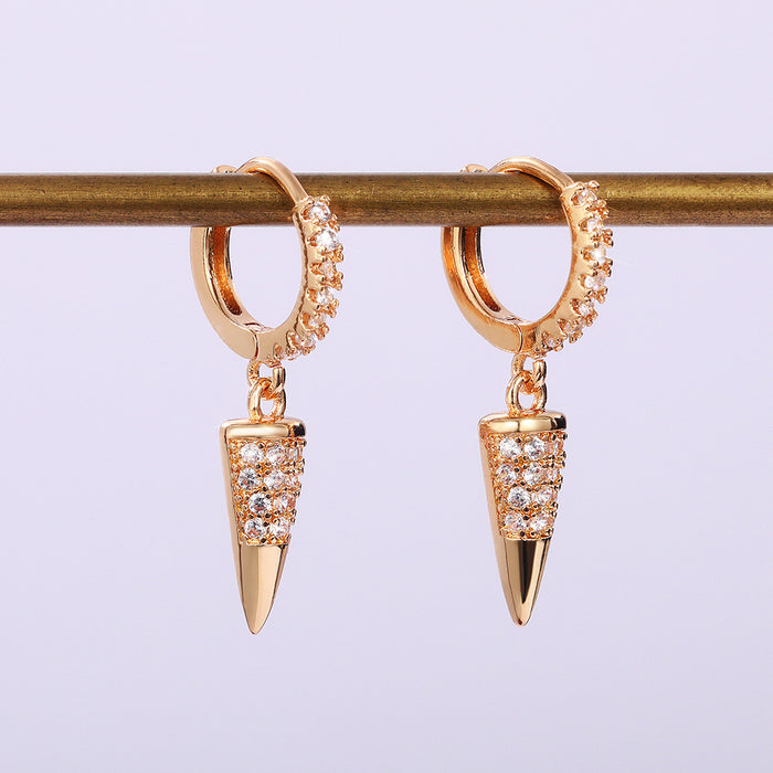 Creative geometric rivet earrings