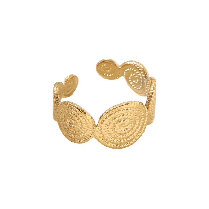 Wholesale 18K gold stainless steel irregular opening rings with furnace vacuum insulation