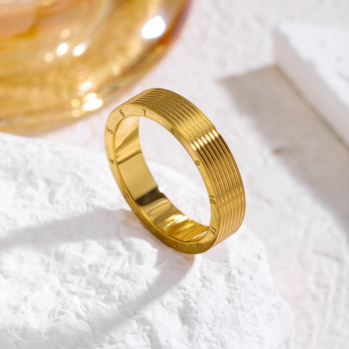 Wholesale gold titanium steel niche design rings