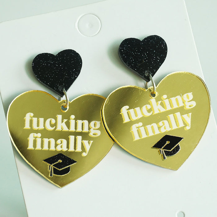 Graduation season acrylic earrings