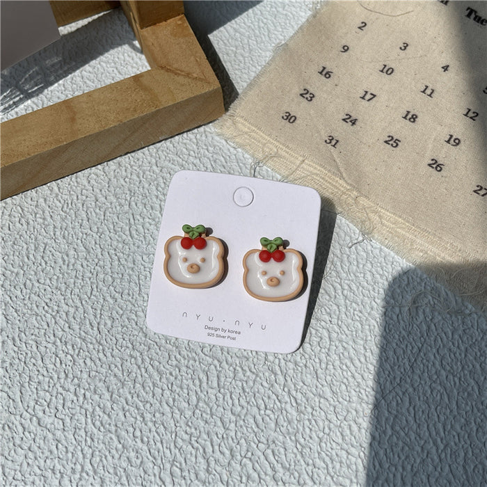 Cute and sweet earrings | Original personalized milk tea ice cream fun earrings