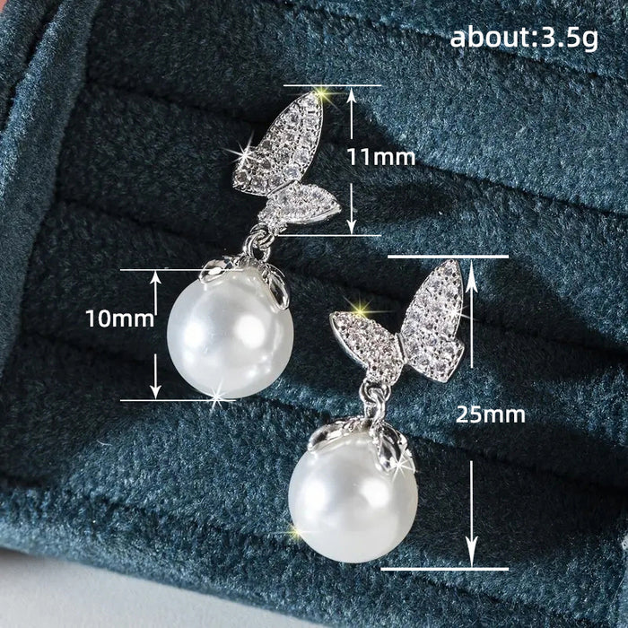 Butterfly retro earrings Korean version of sweet feeling Pinxixi same earrings